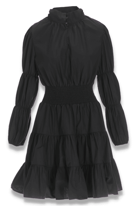 Main Image Angie black poplin dress