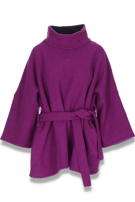 Main Image Hailey wool poncho in purple