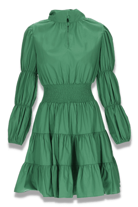 Main Image Angie green poplin dress