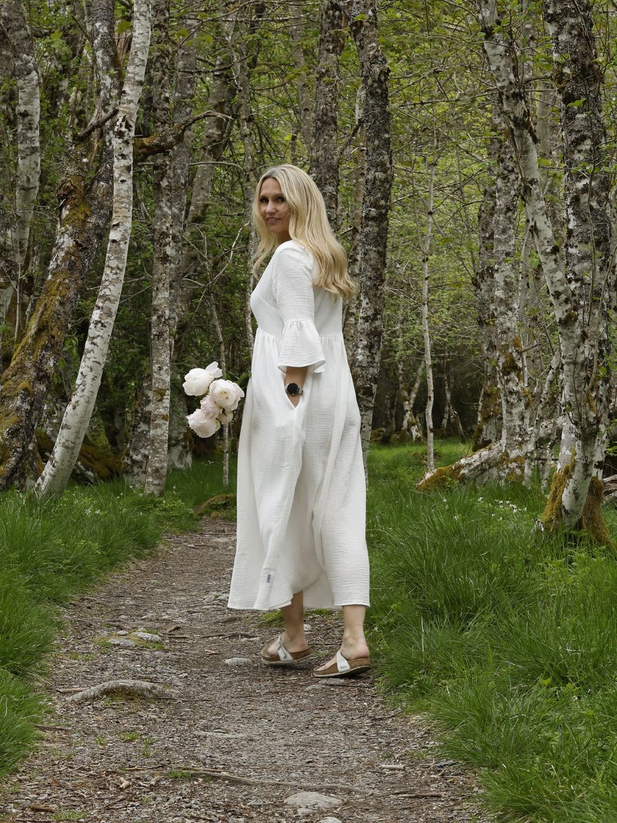 India white boho chic dress