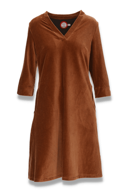 Main Image Saga nugat velor dress with pockets 