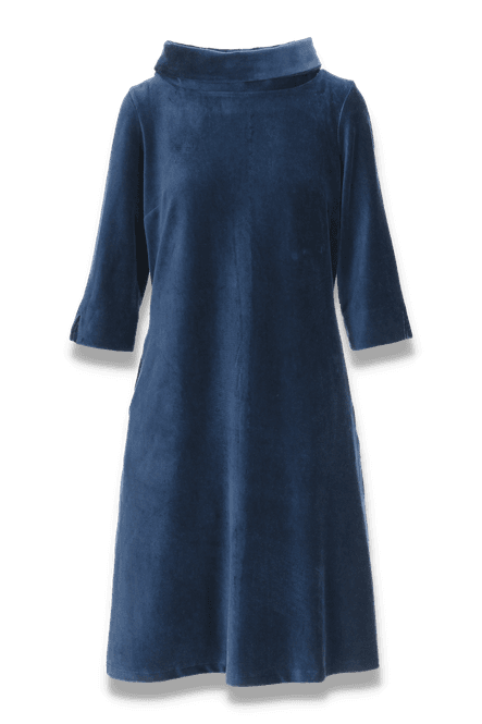 Main Image Sanna navyblue dress in velvet
