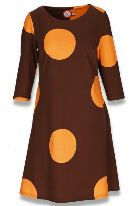 Main Image Tara brown and orange dress