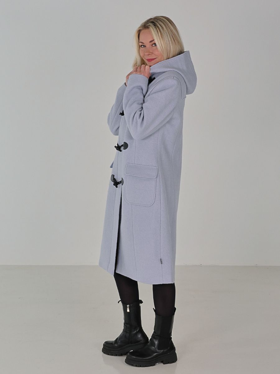 Idunn Duffel coat light blue wool