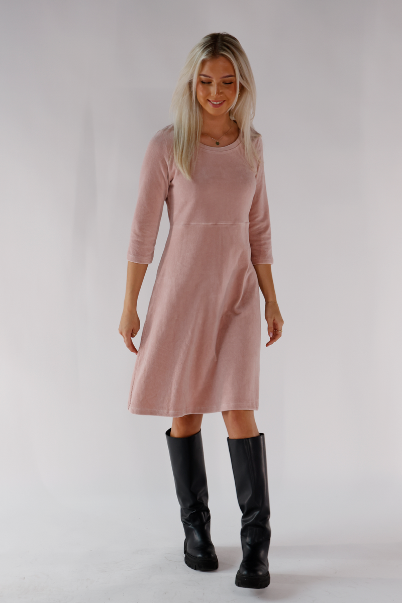 Elli dress pastelpink babycord 