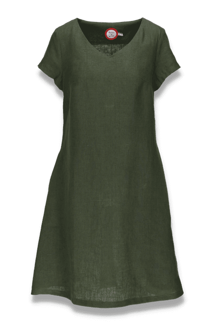 Main Image Hannalena combo green  linnen dress