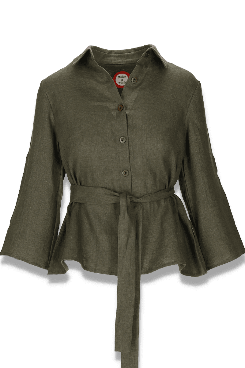 Linn khaki linen shirt