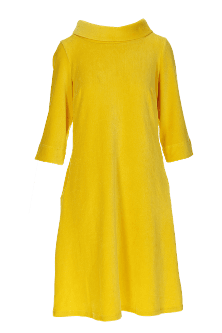 Main Image Sanna yellow dress in velvet