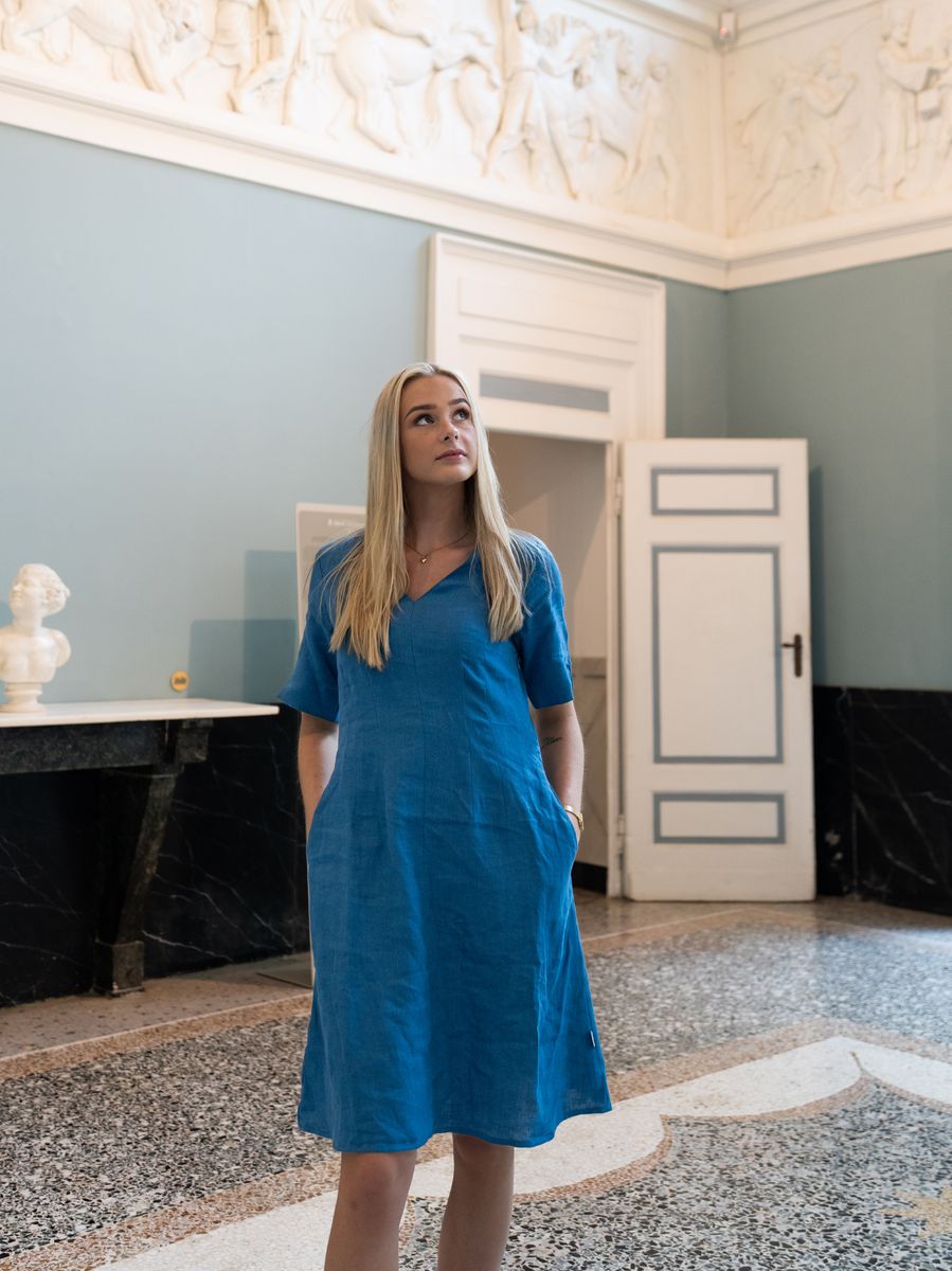 Heidi jeans blue linnen dress