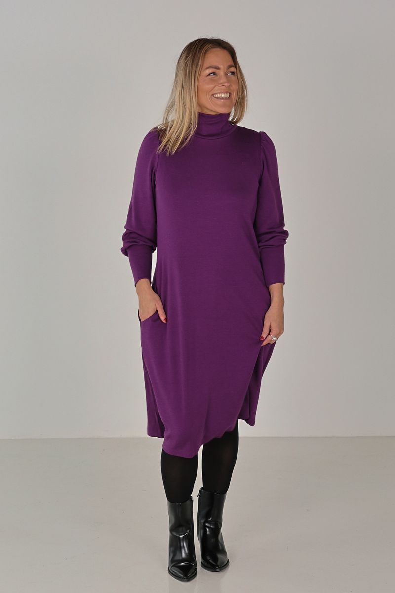 Miranda purple merinowool dress