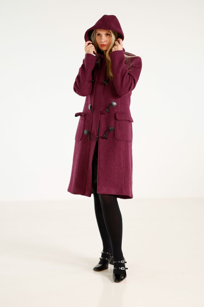 Idunn Duffel coat plum wool