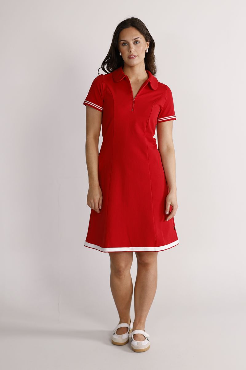 Eden red and white dress