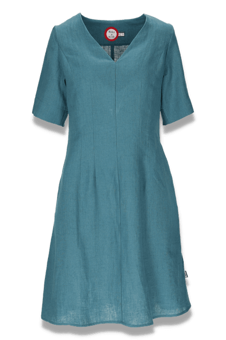 Main Image Heidi petrol linnen dress